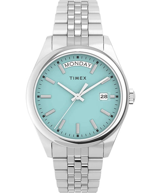 Timex Women's Analogue Quartz Watch with Stainless Steel Strap TW2V68400, Silver, bracelet