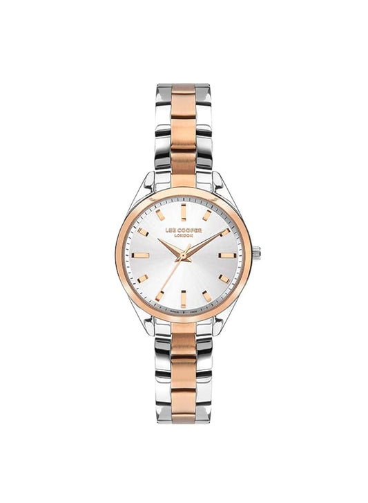 Lee Cooper Women's Quartz Movement Watch, Analog Display and Metal Strap - LC07453.530, Silver