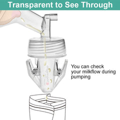 Maymom Breastmilk Storage Bag Adapters for Spectra S1, S2 Pumps, Avent Comfort Wide Mouth Flange Pump Clear BPA Free Material Boiling Water Safe Do Not Use Microwave or Steamer Bag to Sanitize