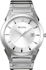 Bulova Classic Quartz Men's Watch, Stainless Steel, Silver-Tone