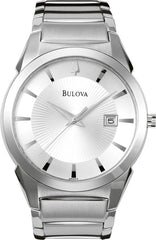 Bulova Classic Quartz Men's Watch, Stainless Steel, Silver-Tone