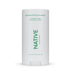 Native (Eucalyptus Mint) - Native Deodorant - Natural Deodorant for Women and Men - Vegan, Gluten Free, Cruelty Free - Aluminium Free, Free of Parabens and Sulphates - Eucalyptus & Mint