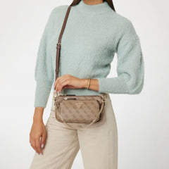 GUESS Womens Noelle Double Pouch Crossbody Handbag