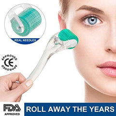 Derma Roller With Individual Needles - Skin Radiance UK Microneedle Roller for Wrinkles, Hair Growth, Scar Removal & Dark Spot Removal. Case & Instructions included - Derma roller 0.5
