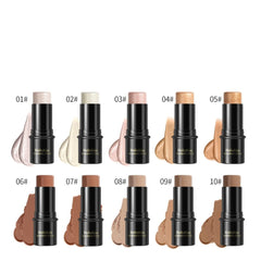 NIKITA.VIVI - Shimmer Stick Makeup Highlighter | Shimmer Cream Powder, Lasting Glow Finish Foundation Stick | Highlighter & Bronzer Pen, Face Brightens & Shades Pencil | Face Series | 6g (#06)