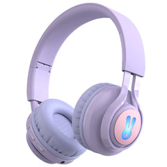 TERRIFI Wireless Headphones for Kids, 85dB Volume Limited, Wired and Wireless Dual Mode Bluetooth Headphones, Foldable On Ear Heaphones for Kids, Boys, Girls (Purple)