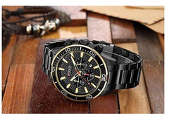 CURREN 8309 Watch Men Sport Quartz Calendar Day Minute Second Round Dial Wrist Stainless Steel Luminous Pointer Fashion Causal Watch