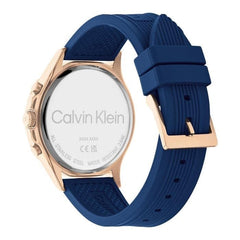 CALVIN KLEIN MEN'S COOL GREY DIAL BLUE SILICONE WATCH - 25200316
