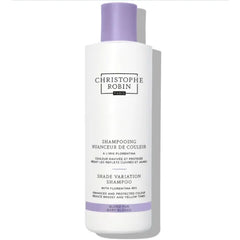 Christophe Robin Shade Variation Baby Blonde Toning Purple Shampoo with Florentina Iris, Neutralizes Brassy, Yellow Tones for Blonde, Bleached, Silver, Highlighted Hair 250ml