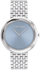 CALVIN KLEIN WOMEN'S LIGHT BLUE DIAL STAINLESS STEEL BRACELET WATCH - 25100065