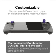 Skull & Co. Skin, CQC and FPS Thumb Grip Set Joystick Cap Analog Stick Cap for Steam Deck/Steam Deck OLED and ROG Ally/ROG Ally X - Galactic Purple, 3 Pairs(6pcs)