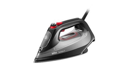 Braun Household TextStyle Steam Iron SI 9281 BK first 3D BackGlide soleplate, 3100 W, 330 ml tank, Auto Shut off. Smart iCare Mode