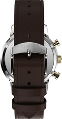 Timex Men's Chronograph Quartz Watch with Leather Strap TW2W60400