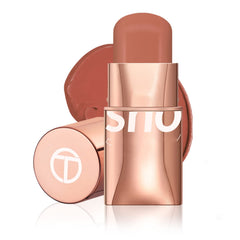 HONPOLO Blush Cream Repair Capacity Brighten Complexion Natural Nude Makeup Blush Stick Nude Makeup, Contouring and Highlighting, Improves Complexion, Waterproof Mousse Texture Long-Lasting (#1)