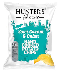 Hunter's Gourmet Sour Cream & Onion Hand Cooked Potato Chips - 125g