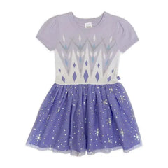 Girls Disney Princess The Little Mermaid Ariel Cosplay Short Sleeve Sweater Dress
