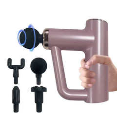 Rirool Muscle Massage Gun with 6 Speeds and 4 Heads, Portable Body Massager