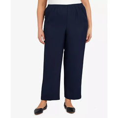 Alfred Dunner Plus Size Classic Pull-On Straight-Leg Short Length Pants