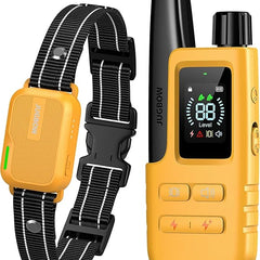 Jugbow Dog Shock Collar - 4200FT Dog Training Collar with Remote IPX7 Waterproof Electric Collar with 4 Training Modes, Security Lock, Rechargeable e-Collar for All Breeds, Sizes Cyan Blue