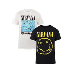 Nirvana Men's & Big Men's Smiley Graphic Tees with Short Sleeves