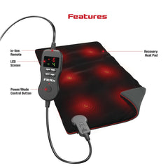 FitRx Recovery Heat Plus 4lbs Weighted Electric Heating Pad, 12" x 24" for Back Pain Relief
