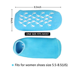 Pnrskter Moisturizing Socks, Gel Socks Soft Moisturizing Gel Socks, Gel Spa Socks for Repairing and Softening Dry Cracked Feet Skins, Gel Lining Infused with Essential Oils and Vitamins