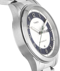 Timex TW2U99300 Waterbury Analogue Wrist Watch for Men, Silver