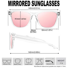 KANASTAL Polarized Sunglasses for Women, Classic Square Mens Sun Glasses, Lightweight Shades for Womens Outdoor 100% UV400 Protection Driving Fishing Golf Outdoor Activities
