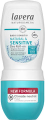 lavera Deo Roll-On basis sensitiv Natural & Sensitive 48 h - vegan cosmetics organic aloe vera minerals without aluminum hours protection 50 ml