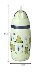 Tommee Tippee Superstar Insulated Straw Cup, Straw Cup for Babies with INTELLIVALVE Leak and Shake-Proof Technology and BACSHIELD Antibacterial Technology, 12m+, 266ml, Pack of 1, Green