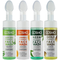 CD COSMO DESIGNS Skin Care Aloe Vera Foaming Face Wash For Soothes, Hydrates, and Refreshes the Skin Built-in Brush 175ml, For Men & Women, Deep Clean, Facewash, All Skin Types, Green