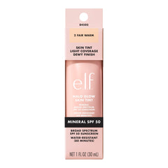 e.l.f. Hello Glow Tinted Moisturizer SPF 50, Light-Filling Tinted Moisturizer, Buildable Coverage, Creates a Natural Glow, Vegan & Cruelty-Free, 2 Fair & Warm