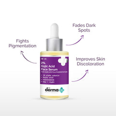 The Derma Co 2% Kojic Acid Face Serum With 1% Alpha Arbutin & Niacinamide For Dark Spots & Pigmentation, 30 ml (Pack of 1)