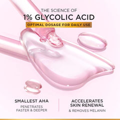 L’Oréal Paris L'Oreal Brightening Serum, 1% Glycolic Acid, 2% Niacinamide Serum, Visibly Minimises Spots, Reveals Even Skin Tone, Glycolic Bright Skin, 15 ml