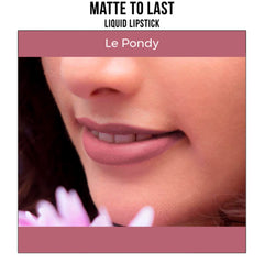Nykaa Matte To Last ! Liquid Lipstick Collection - Pink - Intense Matte Color | Long-Lasting | Lightweight & Comfortable | 24-Hour Freshness | Precise Application - Le Pondy 15 (5 ml)