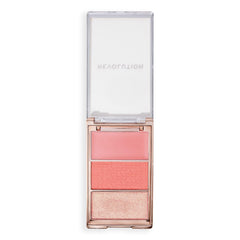 Revolution, Blush Icon Palette, Cream & Pressed Powder Blusher, Highly Pigmented, Face Palette, Vegan & Cruelty-Free, 3 Shades, Authentic Peach