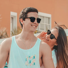 KANASTAL Polarized Horn Rimmed Sunglasses for Men and Women, Classic Half Frame Sun Glasses, Semi Rimless Shades for Womens 100% UV400 Protection Driving