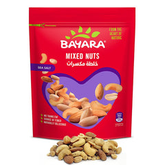 Bayara Mixed Nuts Snacks, Delicious mix of Peanuts, Almonds and Cashews - 300 Grams