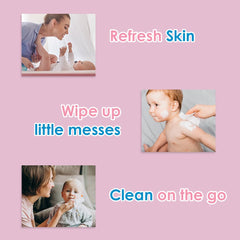Cool & Cool Baby Wipes 40βs (Pack of 12) - Alcohol Free,Paraben Free,Vitamin E,Aloe Vera,Ultra Soft & Gentle for Sensitive & Delicate Skin - 480 Wipes