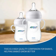 Knource 4 Pack Compatible Baby Bottle Handles for Philips Avent Natural Baby Bottles,Baby Bottle Holder - White