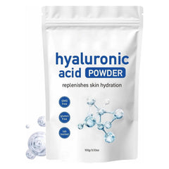 Ultra-Pure Hyaluronic Acid Powder - 100g | Deep Hydration, Moisturizing & Anti-Aging for Skin and Face | 100% Natural, Low Molecular Weight, Water-Soluble | Ideal for DIY Serums, Creams & Lotions