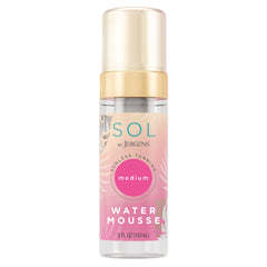 Jergens SOL Medium Water Mousse, Water-based Self Tanner with Coconut Water, Tanning Dye-free Sunless Foam, 5 Ounce, Active Derived from Natural Sugars (Packaging May Vary)