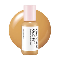 UNICORN GLOW SLEEK SERUM FOUNDATION 328C - Hydrating 2-in-1 Serum + Foundation for a Natural, Airbrushed Look, Hyaluronic Acid Hydrating Foundation