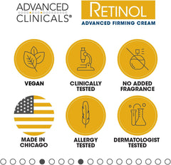 Advanced Clinicals Retinol Cream Spa Size For Salon Professionals Moisturizing Formula Penetrates Skin To Erase The Appearance Of Fine Lines & Wrinkles Fragrance Free 16 Ounce (Pack of 2) Multi