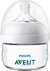AVENT Philips Natural Baby Bottle, Clear, 2oz, 2pk, SCF019/25