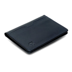 FOXHACKLE RFID Bifold Leather Wallet, Slim Minimalist Card Holder for Men & Women- Blue Tan