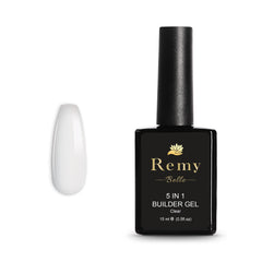 Remy Belle Builder Gel For Nails, Gel Nail Polish, Nail Strengthener, Nail Extension Tips (Requires Curing Under LED UV Lamp) (Clear)