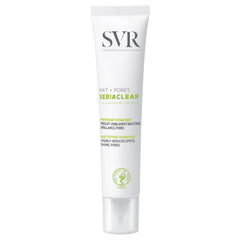 SVR SEBIACLEAR Mat+Pores Mattifying Face Fluid for Oily, Combination Skin, 4% Niacinamide and 4% Gluconalactone Non-Comedogenic Moistiriser to Control Shine, Tighten Pores, 40ml