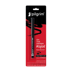 Pilgrim Black Mischief Kajal Smudge & Waterproof Single Stroke Matte Finish Pencil Lasts Up To 12Hrs