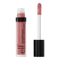 e.l.f. Lip Plumping Gloss, High-Shine Liquid Lip Color, Creates Fuller Lips & Plumper Pout, Moisturizing Formula, Mauve Lady, 0.09 Fl Oz